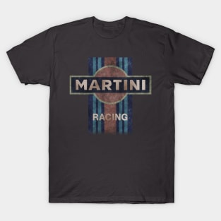 Distressed Martini Racing Design T-Shirt